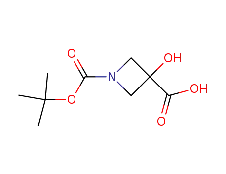 Molecular Structure of 1035351-06-4 (1-{[(1,1-diMethylethyl)oxy]carbonyl}-3-hydroxyazetidine-3-carboxylic acid)