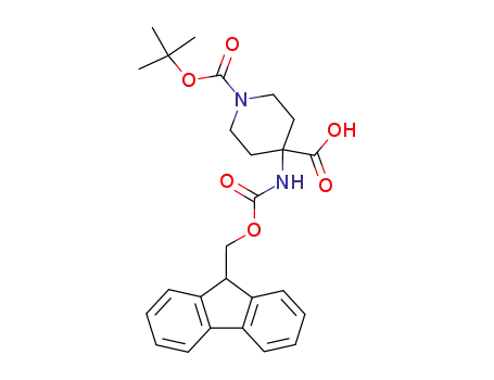 Molecular Structure of 183673-66-7 (4-(9H-FLUOREN-9-YLMETHOXYCARBONYLAMINO)-PIPERIDINE-1,4-DICARBOXYLIC ACID MONO-TERT-BUTYL ESTER)