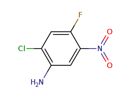 Molecular Structure of 139626-20-3 (Benzenamine, 2-chloro-4-fluoro-5-nitro-)