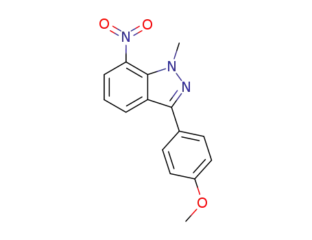 1H-Indazole, 3-(4-methoxyphenyl)-1-methyl-7-nitro-