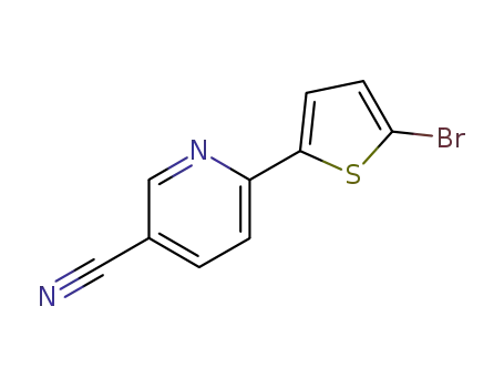 Molecular Structure of 619334-37-1 (3-Pyridinecarbonitrile, 6-(5-bromo-2-thienyl)-)