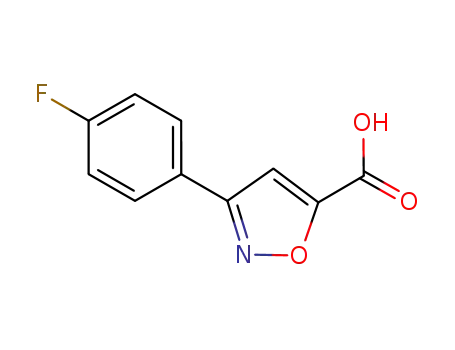Molecular Structure of 618383-48-5 (3-(4-FLUORO-PHENYL)-ISOXAZOLE-5-CARBOXYLIC ACID)