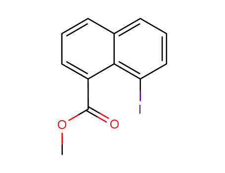 Molecular Structure of 85864-85-3 (1-Naphthalenecarboxylic acid, 8-iodo-, methyl ester)