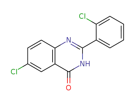 Molecular Structure of 19407-62-6 (4(1H)-Quinazolinone, 6-chloro-2-(2-chlorophenyl)-)