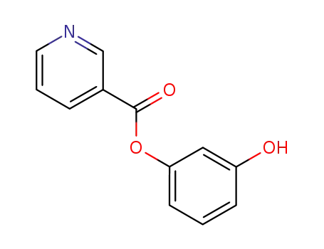Molecular Structure of 3468-37-9 (3-Pyridinecarboxylic acid, 3-hydroxyphenyl ester)