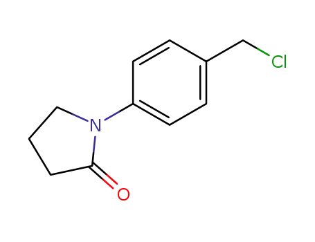 Molecular Structure of 36152-29-1 (1-(4-CHLOROMETHYL-PHENYL)-PYRROLIDIN-2-ONE)