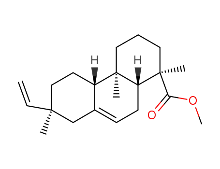 Molecular Structure of 1686-62-0 ((1R)-7α-Ethenyl-1,2,3,4,4a,4bα,5,6,7,8,10,10aα-dodecahydro-1,4aβ,7-trimethyl-1α-phenanthrenecarboxylic acid methyl ester)