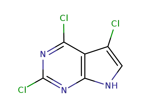 Molecular Structure of 1053228-28-6 (2,4,5-Trichloro-7H-pyrrolo[2,3-d]pyrimidine)