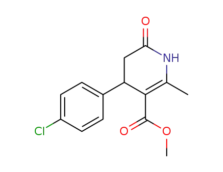 Molecular Structure of 362494-81-3 (3-Pyridinecarboxylic acid,
4-(4-chlorophenyl)-1,4,5,6-tetrahydro-2-methyl-6-oxo-, methyl ester)