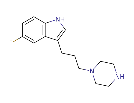 Molecular Structure of 163860-25-1 (5-fluoro-3-(3-(piperazin-1-yl)propyl)-1H-indole)