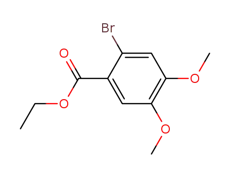 Molecular Structure of 17667-33-3 (Benzoic acid, 2-bromo-4,5-dimethoxy-, ethyl ester)