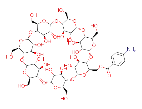 Molecular Structure of 864380-54-1 (mono-6-O-p-aminobenzoyl-β-cyclodextrin)