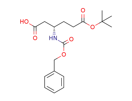 Molecular Structure of 2135655-76-2 ((S)-3-(((benzyloxy)carbonyl)amino)-6-(tert-butoxy)-6-oxohexanoic acid)
