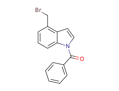 Molecular Structure of 1241048-04-3 ((4-(bromomethyl)-1H-indol-1-yl)(phenyl)methanone)