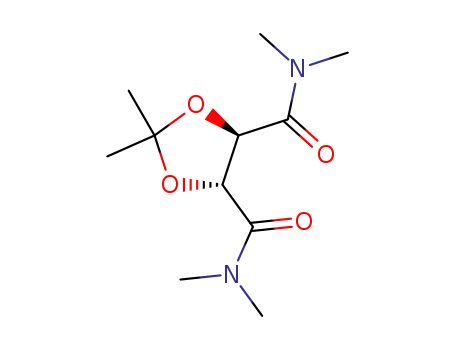Molecular Structure of 63126-29-4 ((4R,5R)-4,5-DI(DIMETHYLAMINOCARBONYL)-2,2-DIMETHYLDIOXOLANE, 99+%)