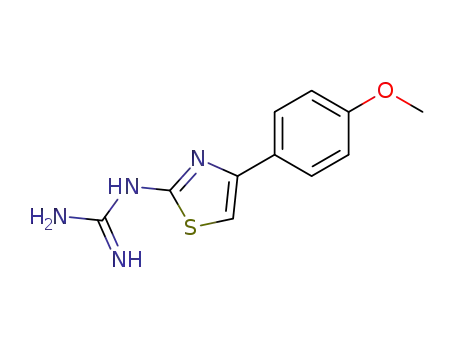 Molecular Structure of 91089-11-1 (N''-[4-(4-METHOXYPHENYL)-1,3-THIAZOL-2-YL]GUANIDINE)