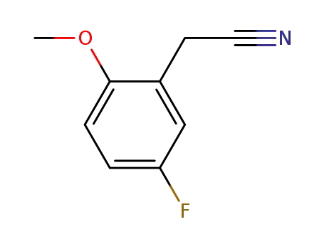 Molecular Structure of 501008-41-9 (2-Methoxy-5-fluorobenzyl cyanide)