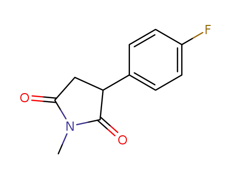 Molecular Structure of 716-02-9 (2,5-Pyrrolidinedione, 3-(4-fluorophenyl)-1-methyl-)