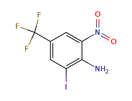 Molecular Structure of 543740-74-5 (2-Iodo-6-nitro-4-(trifluoromethyl)aniline)