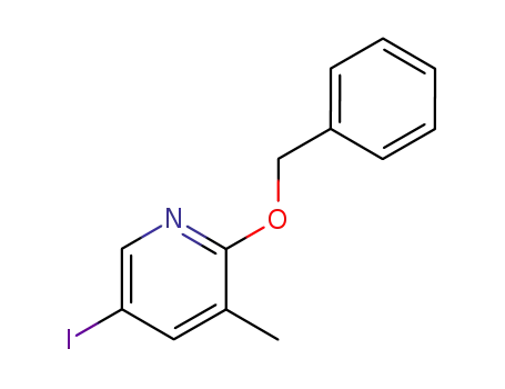 Molecular Structure of 166266-20-2 (2-Benzyloxy-5-iodo-3-Methylpyridine)