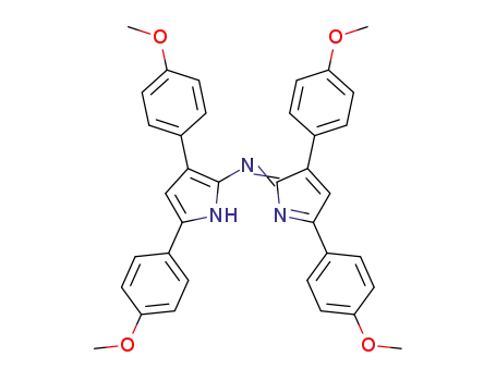 Molecular Structure of 873975-75-8 ([3,5-bis(4-methoxyphenyl)-1H-pyrrol-2-yl]-[3,5-bis(4-methoxyphenyl)pyrrol-2-ylidene]amine)