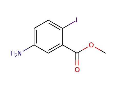 Molecular Structure of 1065102-79-5 (methyl 5-amino-2-iodobenzoate)