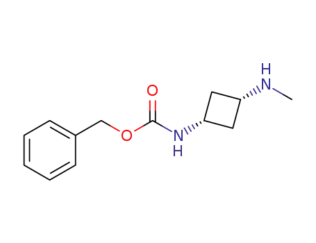 Molecular Structure of 1201825-73-1 ((3-Methylamino-cyclobutyl)-carbamic acid benzyl ester)