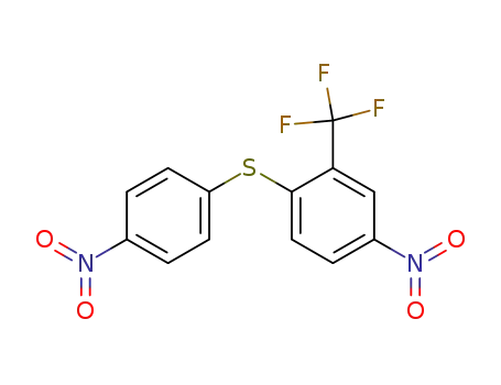 Molecular Structure of 2839-52-3 ((4-nitro-phenyl)-(4-nitro-2-trifluoromethyl-phenyl)-sulfide)