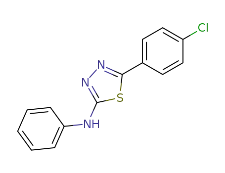 Molecular Structure of 74970-91-5 (1,3,4-Thiadiazol-2-amine, 5-(4-chlorophenyl)-N-phenyl-)