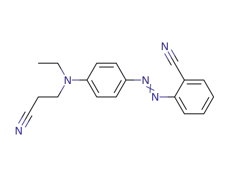 Molecular Structure of 52547-43-0 (2-{4-[(2-Cyano-ethyl)-ethyl-amino]-phenylazo}-benzonitrile)