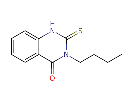 Molecular Structure of 13906-07-5 (3-BUTYL-2-MERCAPTO-3H-QUINAZOLIN-4-ONE)