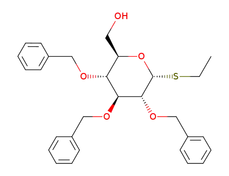 Molecular Structure of 39483-51-7 (ethyl 2,3,4-tri-O-benzyl-1-thio-α-D-glucopyranoside)