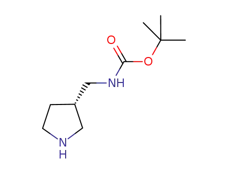 Molecular Structure of 173340-26-6 (Carbamic acid, (3-pyrrolidinylmethyl)-, 1,1-dimethylethyl ester, (S)- (9CI))