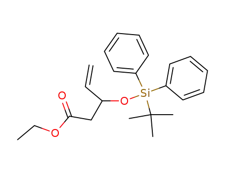 Molecular Structure of 371228-83-0 (3-(tert-butyldiphenylsilyloxy)pent-4-eneoic acid ethyl ester)