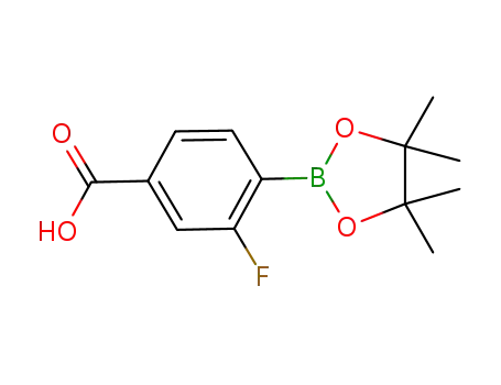 Molecular Structure of 1050423-87-4 (4-Carboxy-2-fluorophenylboronic acid pinacol ester)