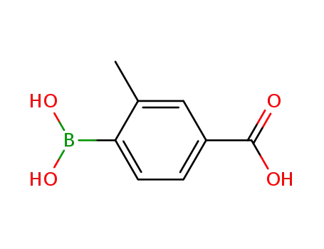 Molecular Structure of 158429-66-4 ((2-Methyl-4-carboxyphenyl)boronic acid)