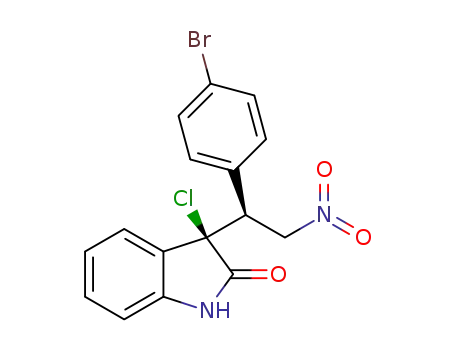 (R)-3-((S)-1-(4-bromophenyl)-2-nitroethyl)-3-chloroindolin-2-one
