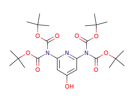 Molecular Structure of 350697-62-0 (2-[6-[bis[(1,1-dimethylethoxy)carbonyl]amino]-1,4-dihydro-4-oxo-2-pyridinyl]-1,3-bis(1,1-dimethylethyl)ester)