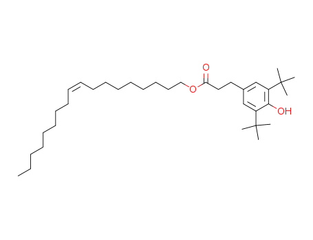 Molecular Structure of 94149-25-4 ((Z)-octadec-9-ene-yl 3-(3,5-di-tert-butyl-4-hydroxy phenyl)propionate)