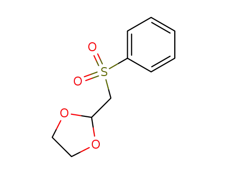 Molecular Structure of 185543-29-7 (1,3-Dioxolane, 2-[(phenylsulfonyl)methyl]-)