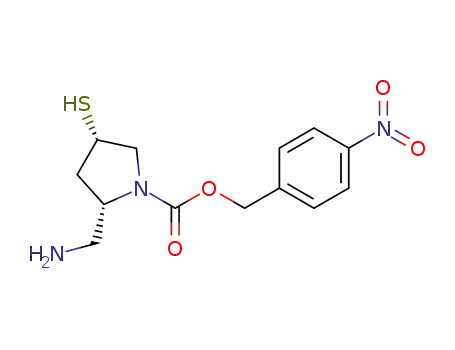 (2S,4S)-1-p-nitrobenzyloxycarbonyl-2-aminomethyl-4-mercaptopyrrolidine