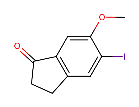 Molecular Structure of 723760-70-1 (5-Iodo-6-methoxy-1-indanone)