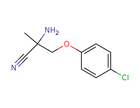 Molecular Structure of 247199-97-9 (2-amino-2-methyl-3-(4-chlorophenoxy)propanenitrile)