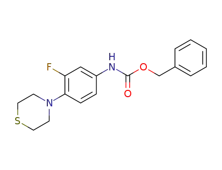 Molecular Structure of 168828-71-5 (benzyl(3-fluoro-4-thiomorpholinophenyl)carbamate)
