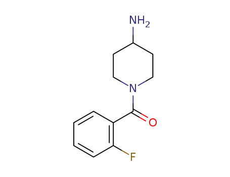 Molecular Structure of 886498-38-0 ((4-AMINO-PIPERIDIN-1-YL)-(2-FLUORO-PHENYL)-METHANONE)