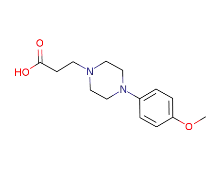 Molecular Structure of 883546-69-8 (3-[4-(4-METHOXY-PHENYL)-PIPERAZIN-1-YL]-PROPIONIC ACID)