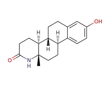 Molecular Structure of 1616-20-2 (8-hydroxy-12a-methyl-3,4,4a,4b,5,6,10b,11,12,12a-decahydronaphtho[2,1-f]quinolin-2(1H)-one)