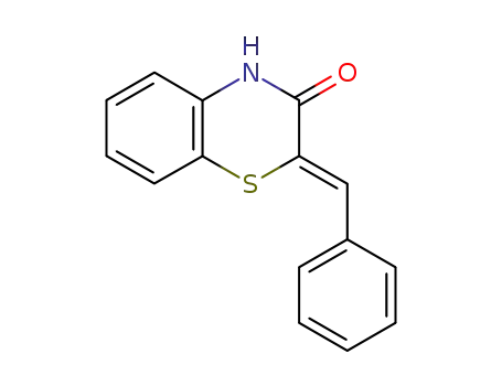 Molecular Structure of 55043-20-4 (2H-1,4-Benzothiazin-3(4H)-one, 2-(phenylmethylene)-, (2Z)-)
