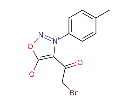 Molecular Structure of 76242-34-7 (4-bromoacetyl-3-(4-methylphenyl)sydnone)