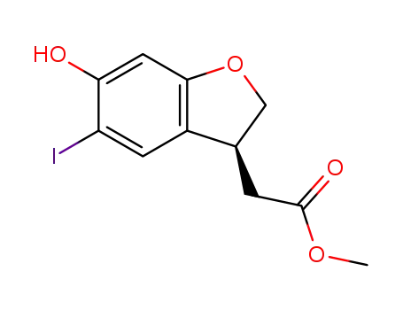 (S)-2-(6-hydroxy-5-iodo-2,3-dihydrobenzofuran-3-yl)acetic acid methyl ester